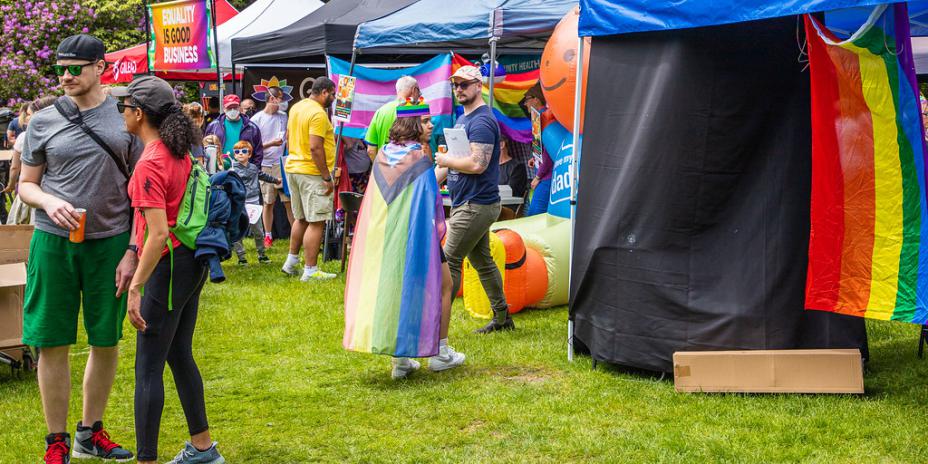 People at Seattle Pride event