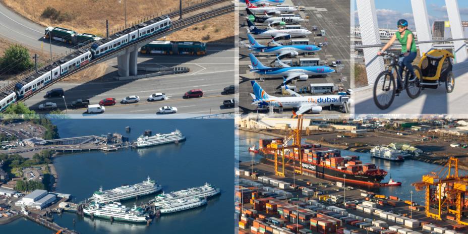 Quadrants with different methods of transportation in each.